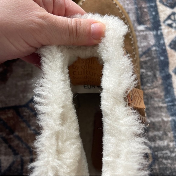 Laidbacklondon Crochet Ankle Boot Camel Suede Boots wool moccasins - Picture 5 of 8